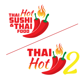 Thai Hot Sushi and Thai Food Logo